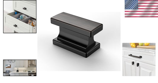 Stylish 30 Pack Bronze Kitchen Cabinet Knobs - Easy Installation Rack Pulls