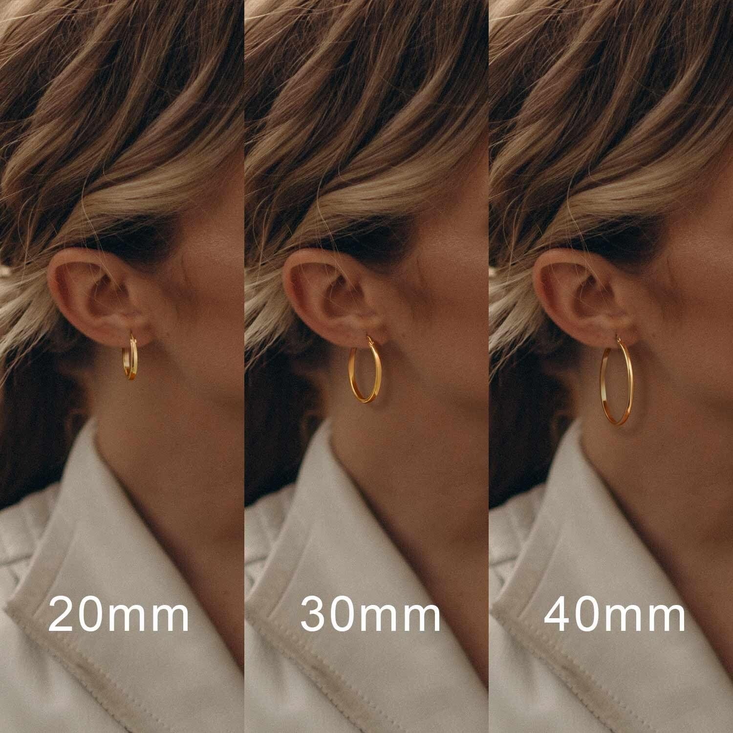 Timeless 14K Gold Hoop Earrings for Women - Secure Clasp and Gift-Ready Box