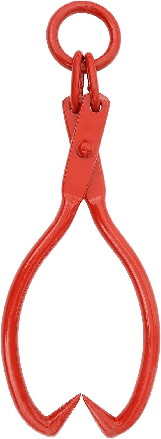 Bright Red 25-Inch Log Skidding Tongs with O-Ring - Ideal for Timber Transport