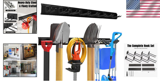 440lb Max Load Garage Tool Storage Rack - Secure Your Tools Effortlessly
