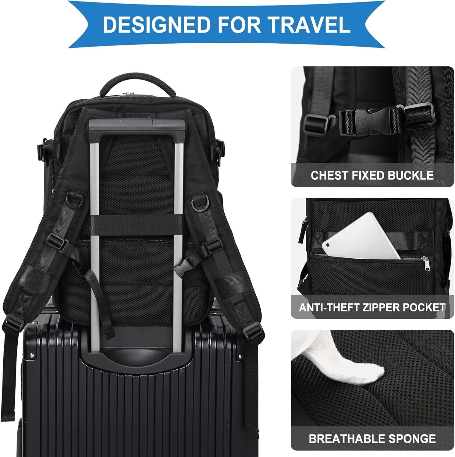Professional Large Backpack for Business & Travel - Quick Access Design