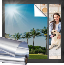 Load image into Gallery viewer, Easy Install PV Blocking Window Tint - Daytime Privacy Film, 45 x 157 in, Silver