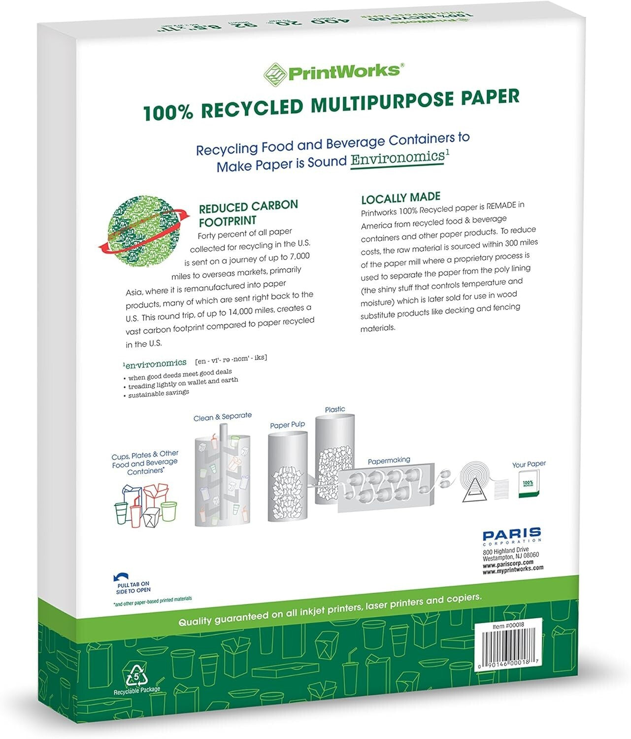 Quality 100% Recycled Multipurpose Paper - 8.5x11 Sheets, Ideal for All Printers