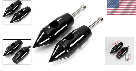 Durable Aluminum Handlebar Risers with Spike Heads for 1" Bars - 135mm Height