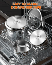 Load image into Gallery viewer, Elegant 1.5-Quart Stainless Steel Saucepan with Lid - Multi-Ply Clad Design