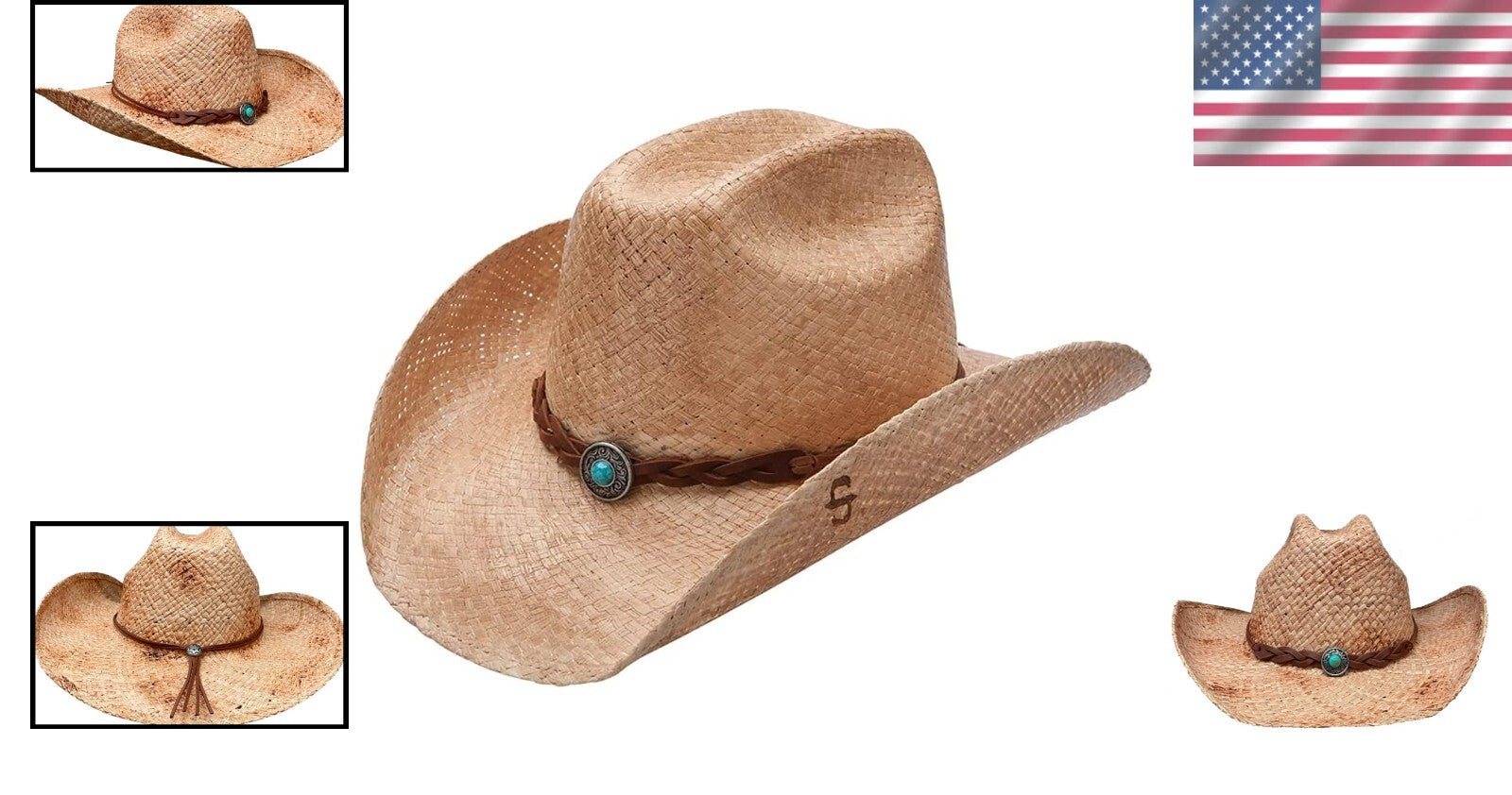 Women's Shapeable Brim Cowboy Hat with Cattleman Crown - Stylish and Functional