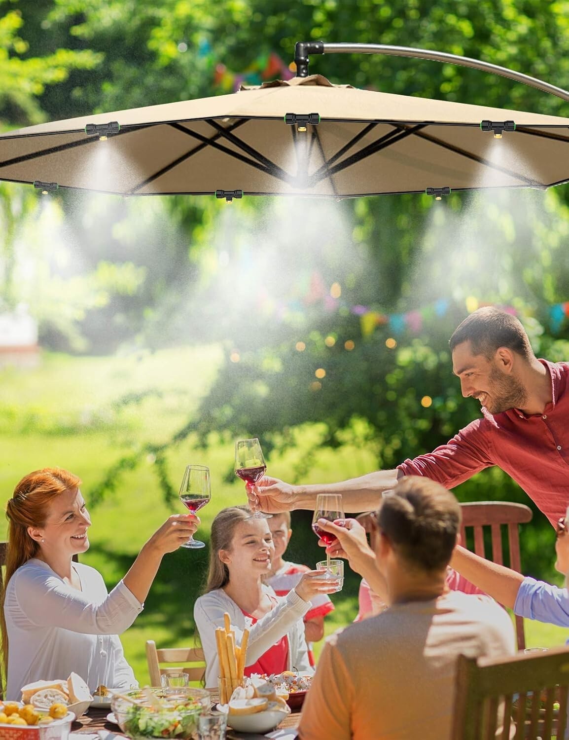 Advanced 27.3m Misting System with Detachable Brass Nozzles for Outdoor Coolness
