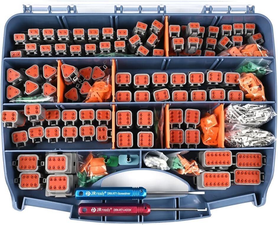 604PCS DT Deutsch Connector Kit - Versatile 2 to 12 Pin, AWG 14-18