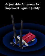 Load image into Gallery viewer, Upgrade Your PC with a WiFi 7 PCIe Adapter Featuring Intel Chipset &amp; Antennas
