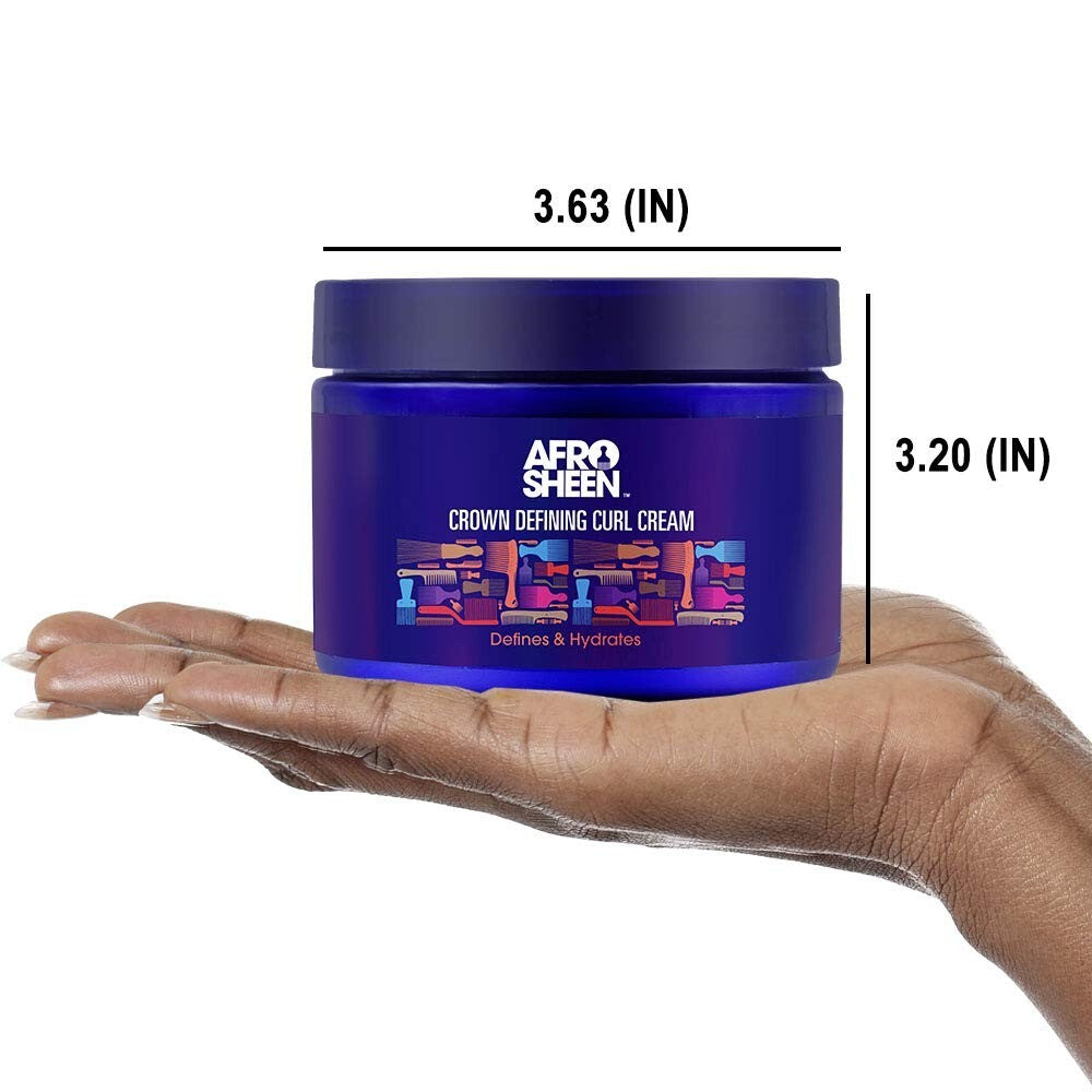 Hydrating Crown Curl Cream, 12 Oz - Shea Butter & Coconut Oil for Defined Curls