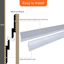 Load image into Gallery viewer, 30" Heavy-Duty Picture and Mirror Hanger, Supports 120 lbs, 2 Pairs Included