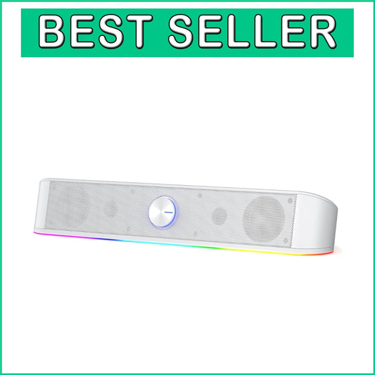 Versatile RGB Desktop Soundbar with USB Power & Adjustable Volume for Gaming