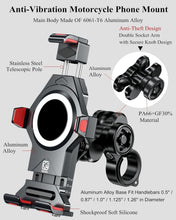 Load image into Gallery viewer, Shockproof Motorcycle Phone Holder with 720° Rotation &amp; Secure Locking Design
