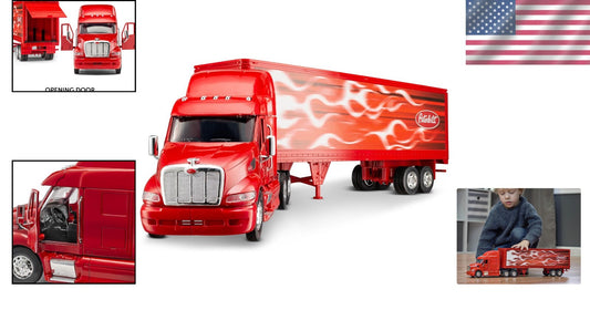 Detachable 1/32 Scale Toy Truck & Trailer Set for Imaginative Play Adventure