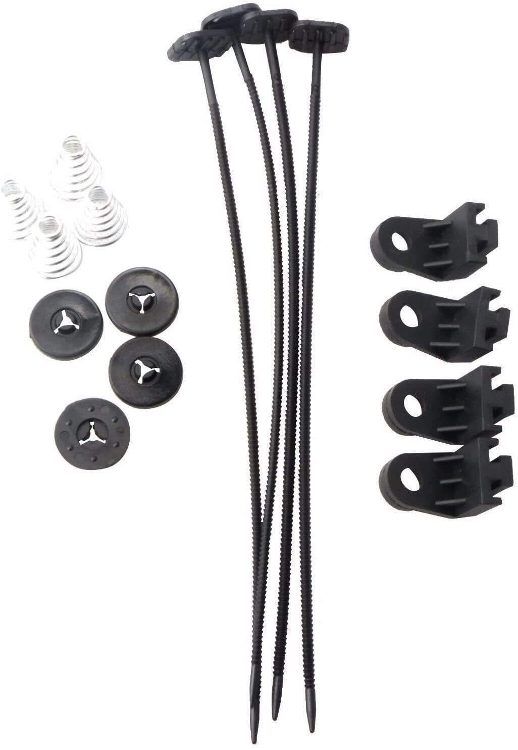 Black Universal 12V Slim Electric Radiator Fans Set of 2 with Mounting Kit