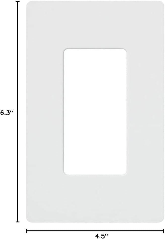 20-Pack Glossy White Decorator Switch Cover Plates - Quick Snap-On Installation