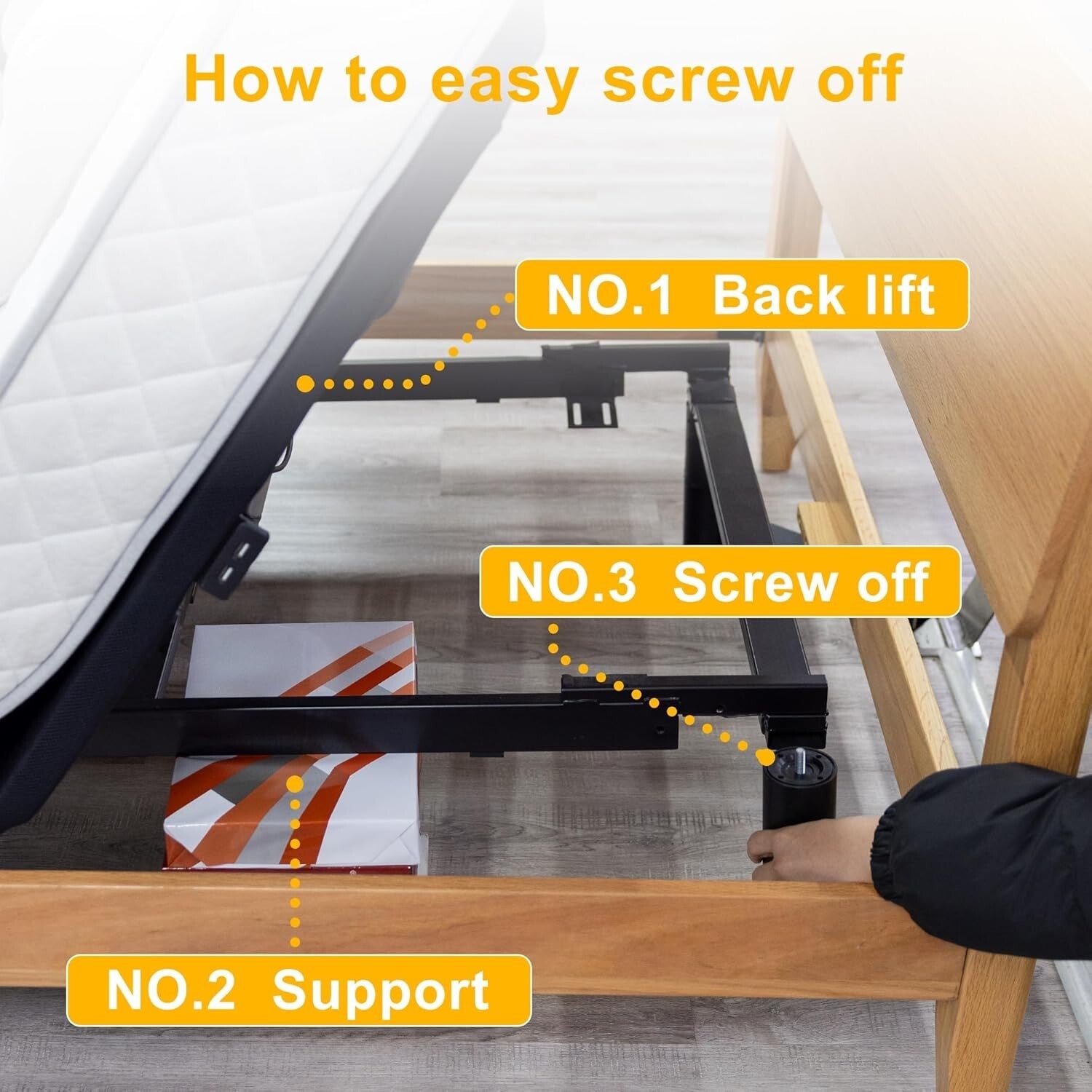 Stainless Steel Bed Legs 12 Inch with Felt Bottom for Hard Floor Protection