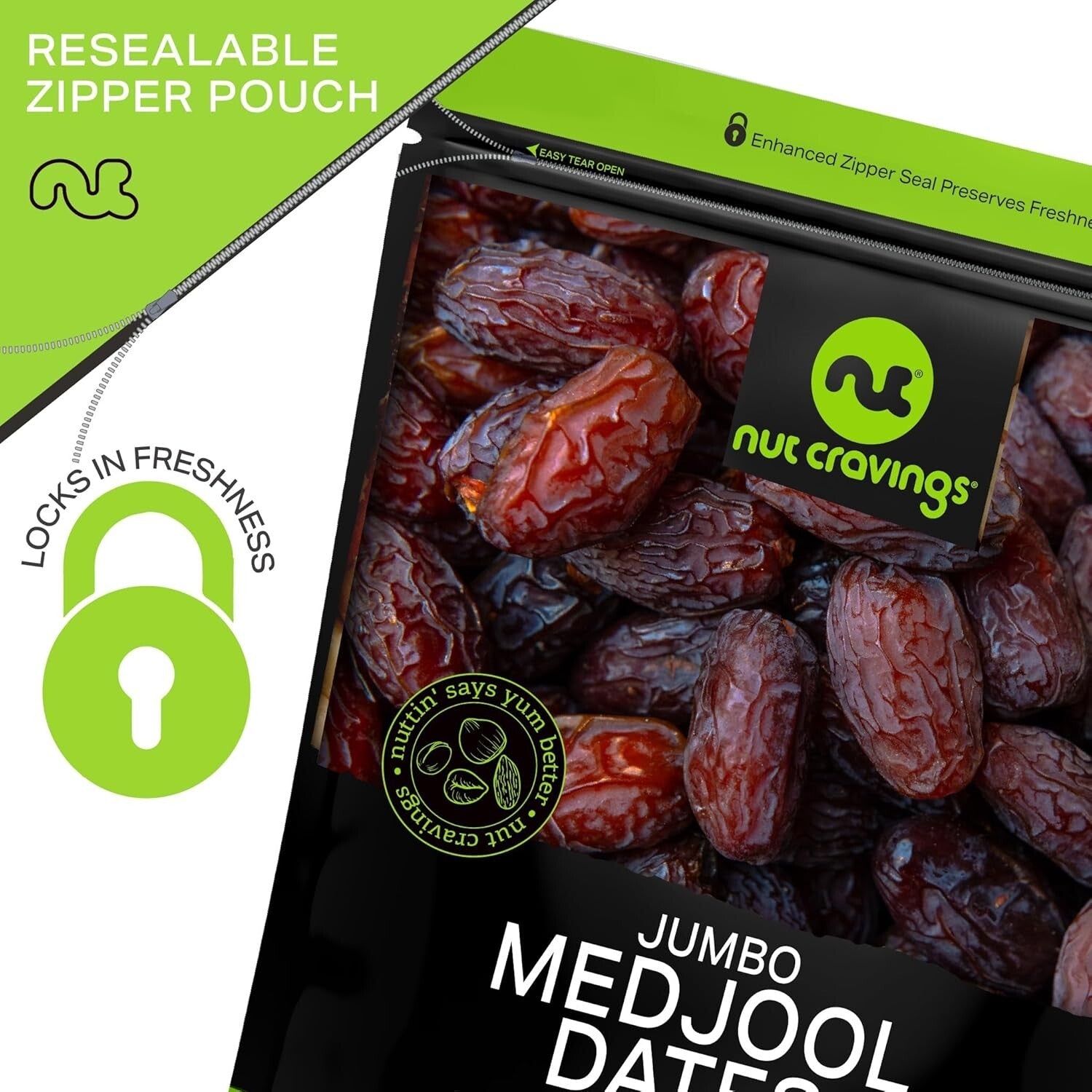 80oz Jumbo Medjool Dates - Sun Dried, No Sugar Added, Resealable Freshness