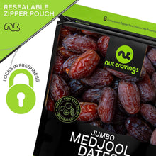 Load image into Gallery viewer, 80oz Jumbo Medjool Dates - Sun Dried, No Sugar Added, Resealable Freshness