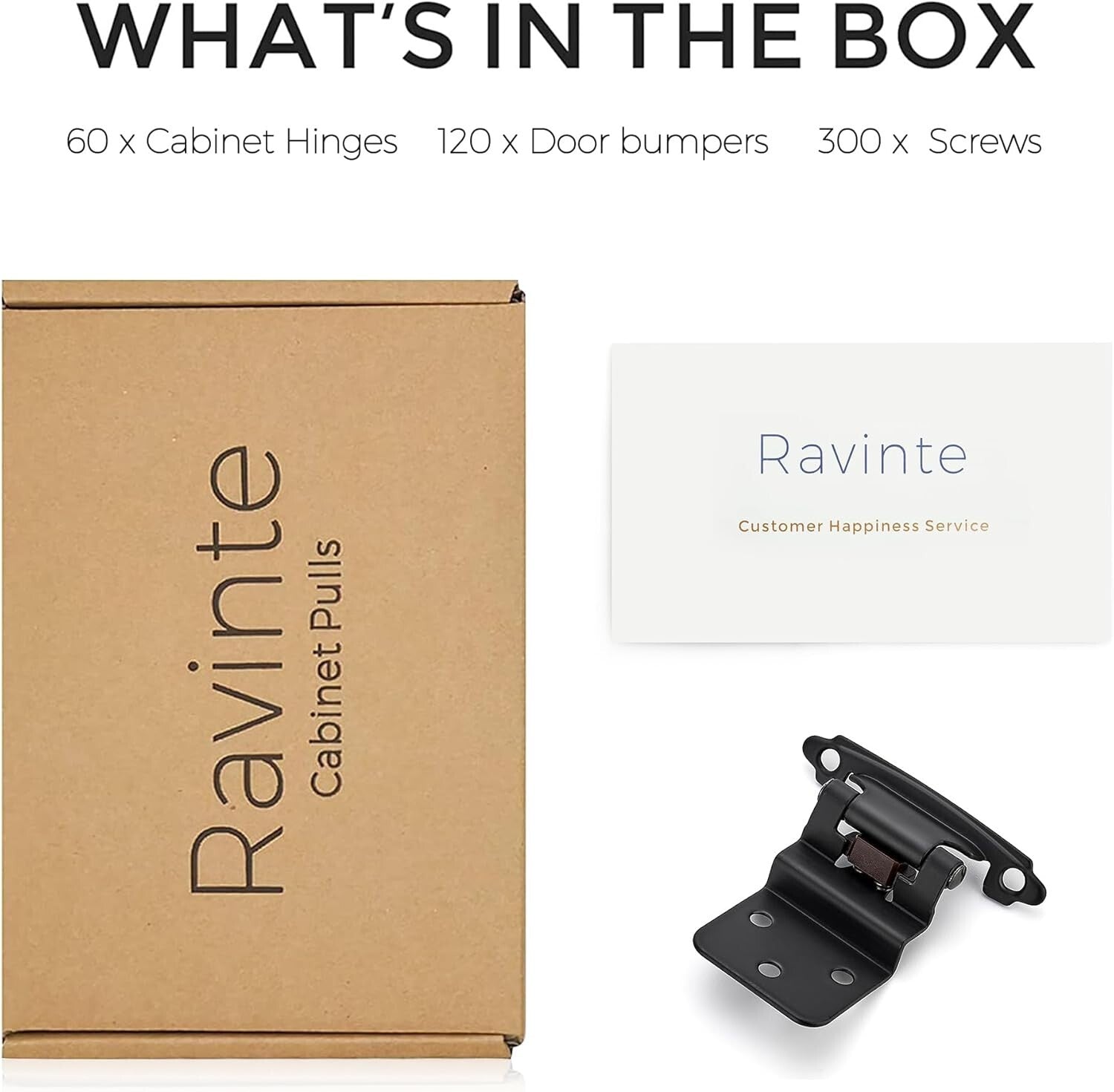 Easy Install 3/8" Inset Cabinet Hinges with Soft Close - 60 Matte Black Pieces