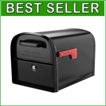 Load image into Gallery viewer, Heavy-Duty Locking Mailbox with Front &amp; Rear Access - USPS Approved - Black