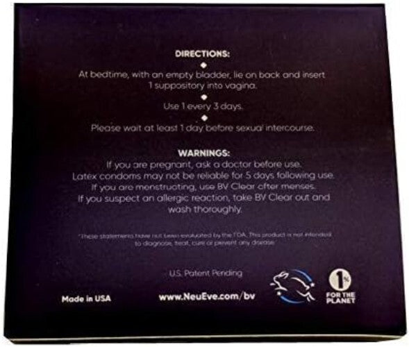 Vaginal Odor & BV Solution - pH-Balancing Suppositories for Women, 6 Pack