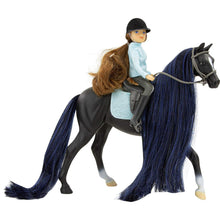 Load image into Gallery viewer, Breyer Freedom Series 1:12 Scale English Rider Set with Thoroughbred Horse Jet