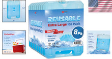 Load image into Gallery viewer, 8-Pack Jumbo Reusable Ice Packs - Keeps Food &amp; Beverages Cold for Hours
