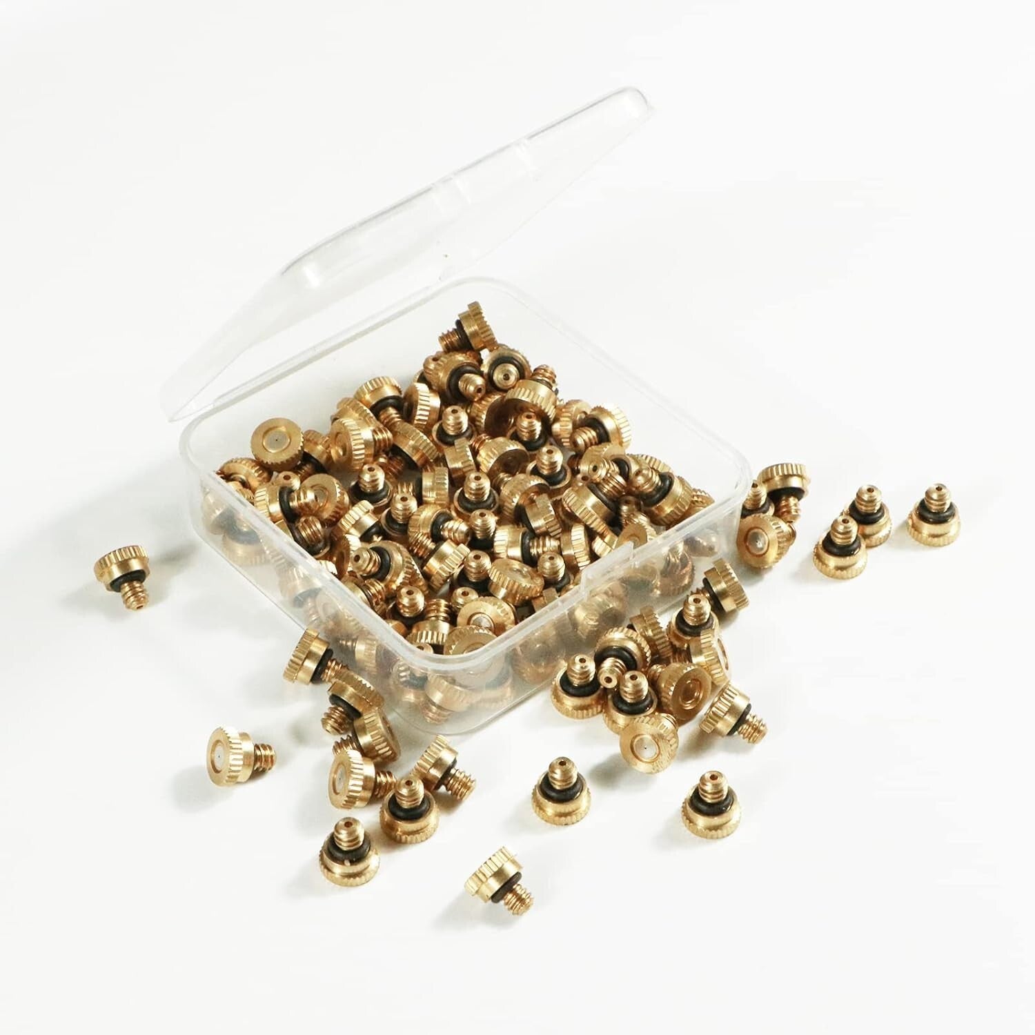 Easy Install Brass Misting Nozzles Set - 0.4mm Thread for Efficient Irrigation