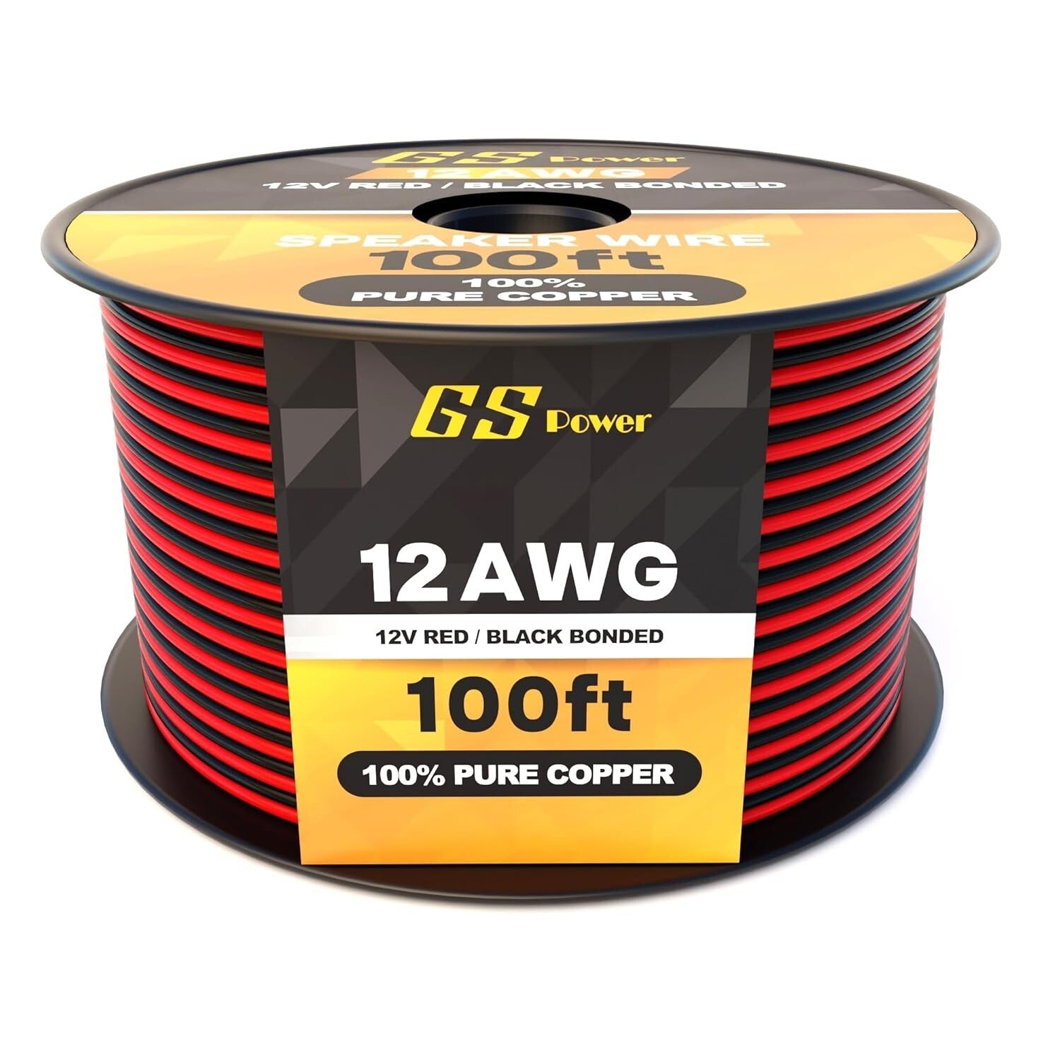 12 Gauge Wire 100ft - Premium Stranded Copper for Audio & Automotive Use