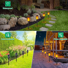 Load image into Gallery viewer, 12-Pack Solar Flame Torch Lights - Waterproof Outdoor Decor for Patio &amp; Garden