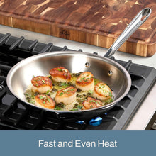 Load image into Gallery viewer, Elegant D3 Stainless Steel Skillet with Lid - 10 Inch, Fast Heat Distribution