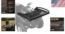 Load image into Gallery viewer, Versatile Black ATV Flat Rack, 110-220 lbs Load Capacity - Easy U-Bolt Mounting