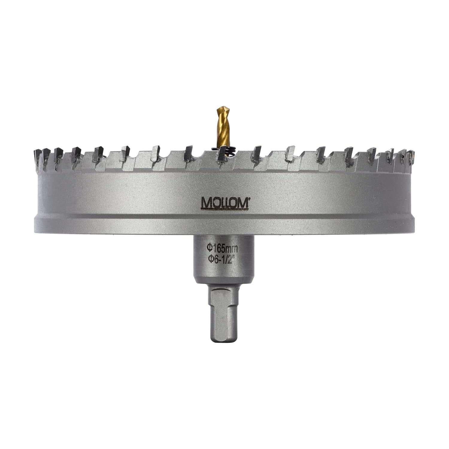 Carbide Hole Saw 165mm with Titanium Drill Bits - Perfect for Hard Metals