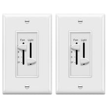 Load image into Gallery viewer, Ultimate Ceiling Fan &amp; Light Control Switch - Easy Slide Operation, 2.5A Rating