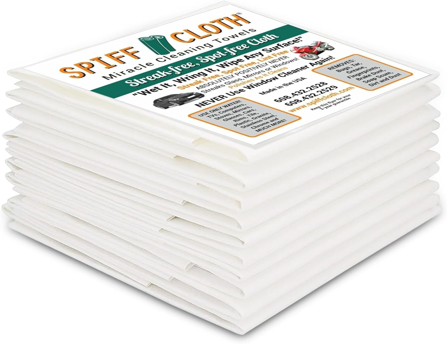 Chemical-Free Miracle Towels - 10 Reusable Streak-Free Cloths for Multi-Purpose