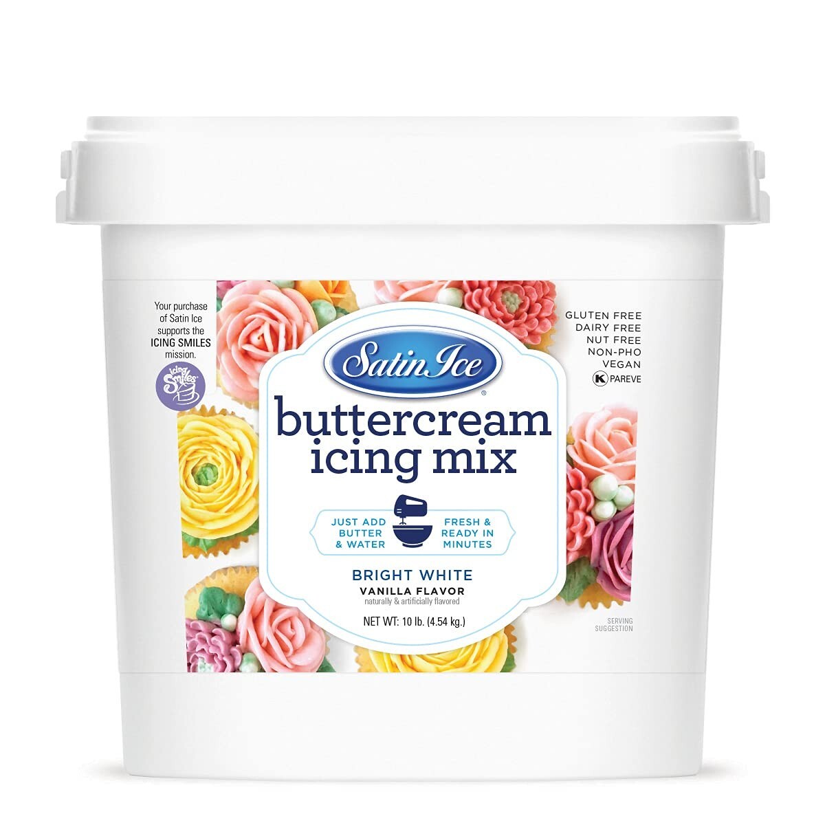 Versatile Buttercream Icing Mix - 10 Pounds of Bright-White, Flavorful Frosting