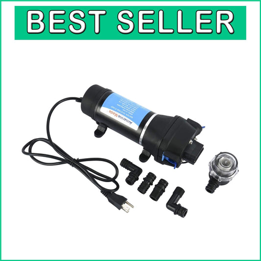 40 PSI Self-Priming Water Diaphragm Pump – Perfect for Boats and Campers