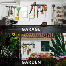 Load image into Gallery viewer, Space-Saving 48-Inch Garden Tool Rack with Heavy Duty Hooks - Durable Design