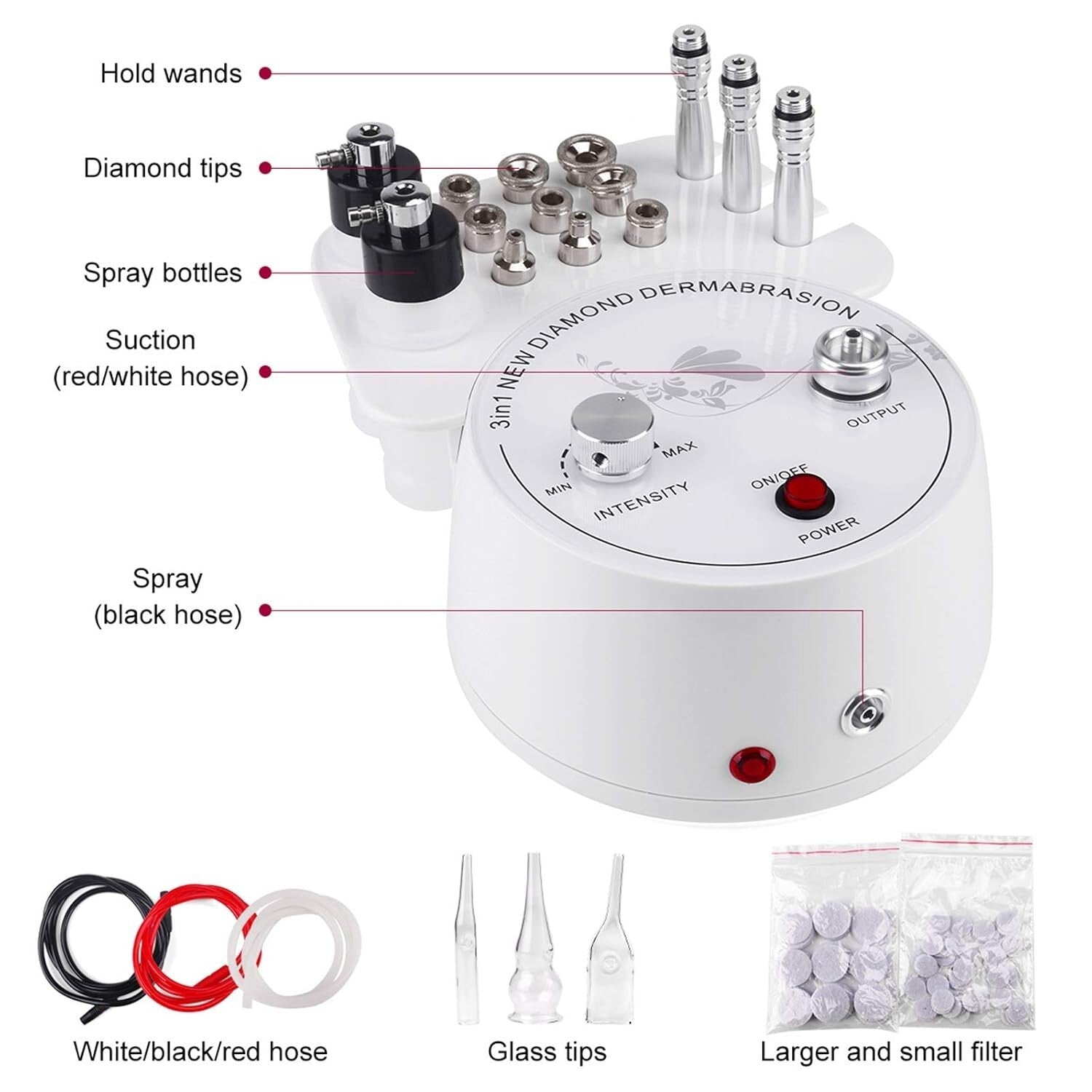 Professional Diamond Microdermabrasion Machine - Enhance Skin with 3 Functions
