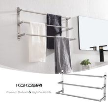 Load image into Gallery viewer, Brushed Nickel 3-Tier Stainless Steel Ladder Towel Rack for Modern Bathrooms