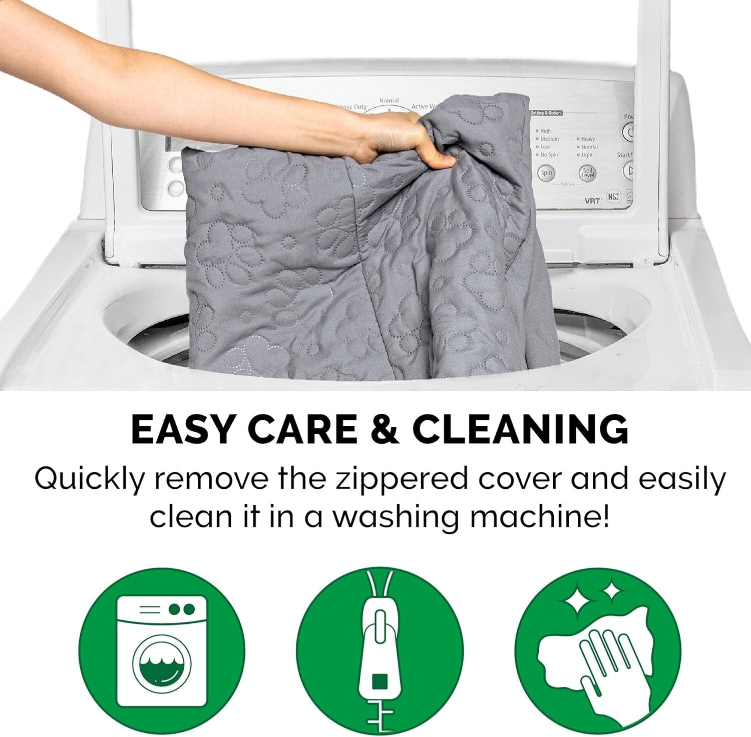 Pinsonic Quilted L-Shaped Dog Bed for Large Breeds - Jumbo Size, Cozy Comfort