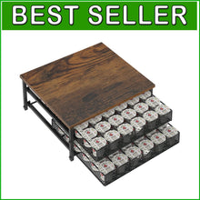 Load image into Gallery viewer, Stackable Coffee Pod Organizer with Metal Frame for Efficient Storage - Black