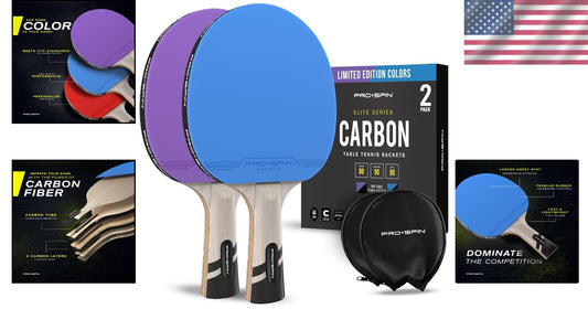 Ergonomic Ping Pong Paddles with 2.0mm Sponge - Pro-Level Performance Guaranteed