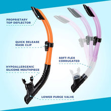 Load image into Gallery viewer, Lightweight Snorkeling Set with Adjustable Fins and Anti-Fog Mask for Adults
