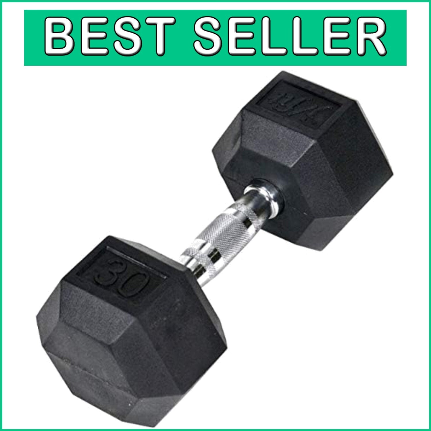 Ergonomic 30 lb Hex Dumbbell - Perfect for Weight Training and Muscle Toning