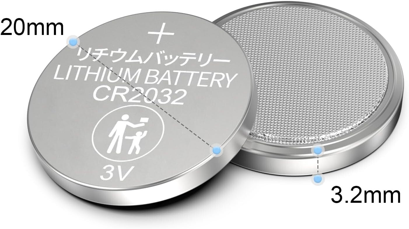 40-Pack CR2032 Lithium 3V Coin Batteries - Long-Lasting Power & Compatibility