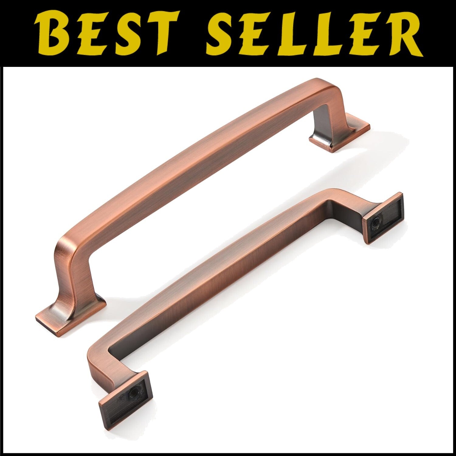 Durable Zinc Kitchen Cabinet Handles - 10 Pack of 5 Inch Antique Copper Pulls