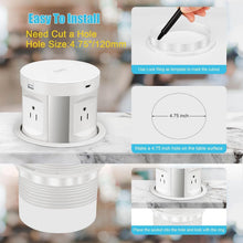 Load image into Gallery viewer, Automatic Pop-Up Outlet with 4 AC &amp; USB Ports - Wireless Charging Convenience