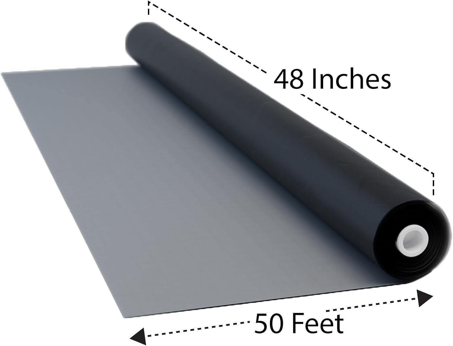 Customizable 48x50 Fiberglass Window Screen Mesh for Doors & Patios - Charcoal